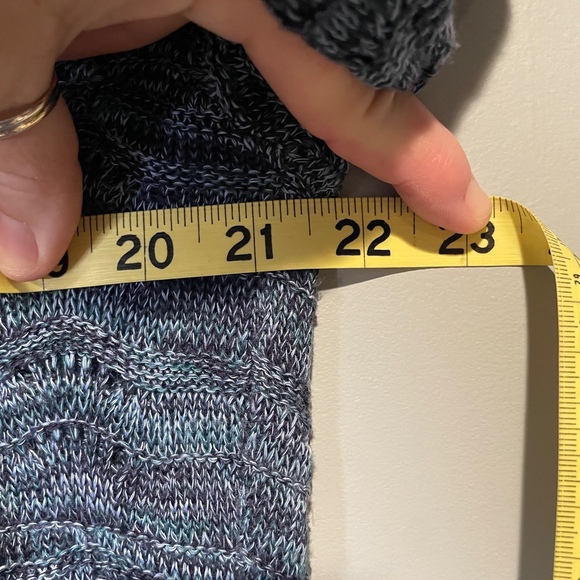 Cardigan Sweater Womens Blue Space Open Knit Soft Bohemian Size XL - Picture 6 of 7